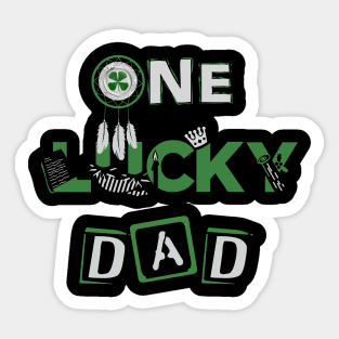 One Lucky Dad Matching St Patricks Day Sticker